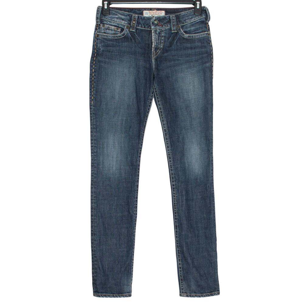 1921 Skinny Jeans Japanese Denim Y2K Flap Pocket Blue 28x32 Western Indie Sleaze